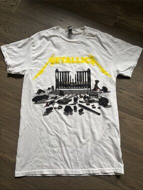 Gildan | Metallica Sofi Stadium Official Simplified White T Shirt Size Small